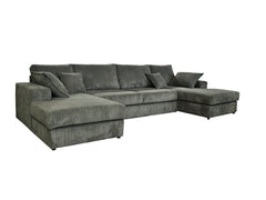 Family Large Double Ended Chaise Sofa Jumbo Cord