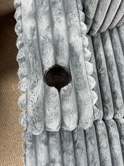 LUXE Fabric Chunky Cord Sofa with 2 Footstool