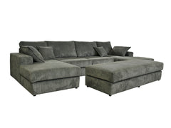 Family Large Double Ended Chaise Sofa Jumbo Cord