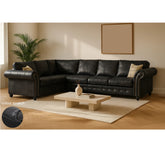 Oakland L Shaped 5 Seater Suede Leather Corner Sofa