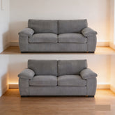 Amalfi Jumbo Cord 3+2 Seater Sofa Set Grey