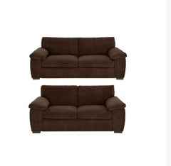 Amalfi Jumbo Cord 3+2 Seater Sofa Set Chocolate