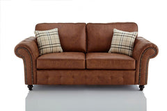 Oakland Suede Leather 3 Seater Sofa