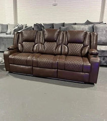 Orlando Recliner 3 seater Sofa Electric Leather Recliner