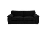 Amalfi Jumbo Cord 3 Seater Sofa Black