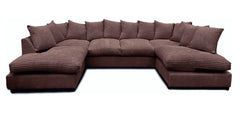 CAMBRIDGE U Shape Jumbo Cord Fabric Scatter Back Sofa