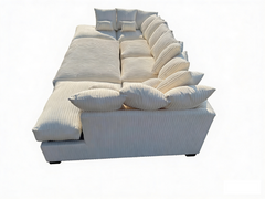 Cinema Large U Shape Sofa Jumbo Cord Fabric Mink