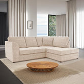 Hilton Full Back Right Hand Facing Corner Sofa Beige