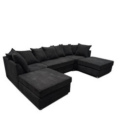 Bishop Scatter Back Large Jumbo cord U shaped Sofa