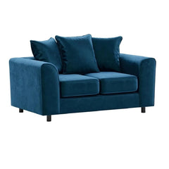 Arizona Plush Velvet 3+2 Seater Sofa Set Blue