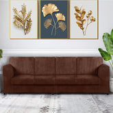 DYLAN 4 Seater Full Back Jumbo Cord Fabric Sofa Chocolate