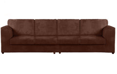 DYLAN 4 Seater Full Back Jumbo Cord Fabric Sofa Chocolate