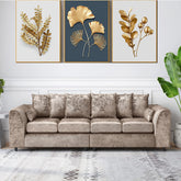 Bela Crushed Velvet 4 Seater Scatter Back Sofa