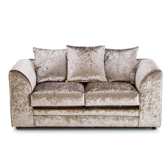 Aurora 2 Seater crushed Velvet Sofa in Champaign color