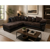 Dino Fabric L Shape Corner Sofa Foam Seating