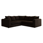 Hannah Jumbo Cord Scatter Back 2c2 Corner Sofa Chocolate