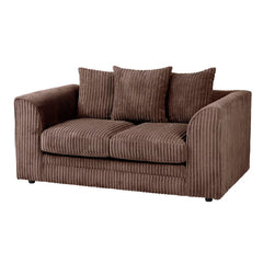 Hannah Jumbo Cord Scatter Back 2 Seater Sofa Chocolate