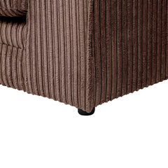 Hannah Jumbo Cord Scatter Back 3+2 Seater Sofa Suite Set Chocolate