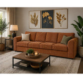 DYLAN 4 Seater Full Back Jumbo Cord Fabric Sofa Coffee