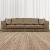 DYLAN 4 Seater Scatter Back Jumbo Cord Fabric Sofa Coffee