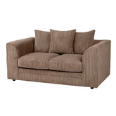 Hannah Jumbo Cord Scatter Back 2 Seater Sofa Coffee