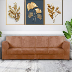 DYLAN 4 Seater Full Back Jumbo Cord Fabric Sofa Coffee