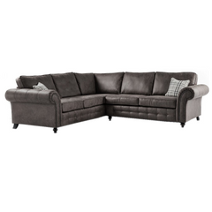 Oakland Suede Leather Corner Sofa