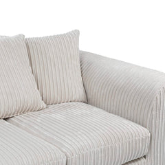 Hannah Jumbo Cord Scatter Back 3+2 Seater Sofa Suite Set Mink