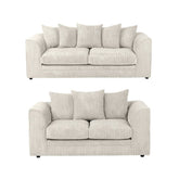Hannah Jumbo Cord Scatter Back 3+2 Seater Sofa Suite Set Mink