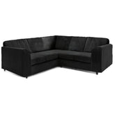Hannah Jumbo Cord Full Back 2c2 Corner Sofa Black