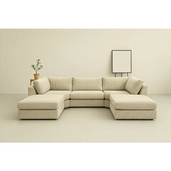Bishop Full Back Large Jumbo cord U shaped Sofa
