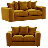 Arizona Plush Velvet 3+2 Seater Sofa Set Gold