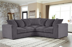 Hannah Jumbo Cord Scatter Back 2c2 Corner Sofa Grey