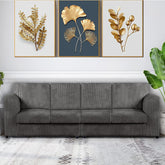 DYLAN 4 Seater Full Back Jumbo Cord Fabric Sofa Grey