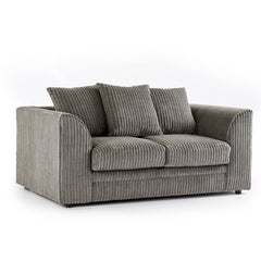 Hannah Jumbo Cord Scatter Back 2 Seater Sofa Grey