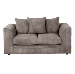 Hannah Jumbo Cord Scatter Back 2 Seater Sofa Grey