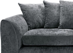 Celestial 4 Seater Scatter Back Chenille Fabric Sofa Grey