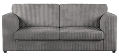 Hannah Jumbo Cord Full Back 3 Seater Sofa Grey