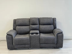 Hanna 3+2 Electric Recliner Sofa Set in Grey Fabric