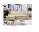 Soho Left Hand Facing Corner Sofa Luxe Chenille Fabric Beige