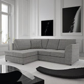 Hilton Full Back Left Hand Facing Corner Sofa Grey