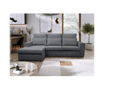 Soho Left Hand Facing Corner Sofa Luxe Chenille Fabric Grey