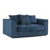 Hannah Jumbo Cord Scatter Back 2 Seater Sofa Marine Blue