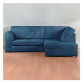 Hannah Jumbo Cord Full Back 4 Seater Right Hand Facing Corner Sofa Marine Blue