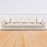 DYLAN 4 Seater Scatter Back Jumbo Cord Fabric Sofa Mink