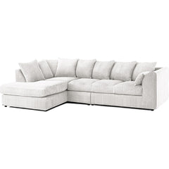 DYLAN 5 Seater Jumbo Cord Scatter Back Left Hand Facing Corner Sofa Mink