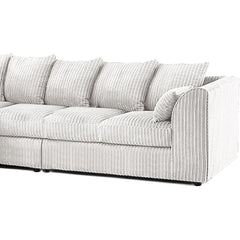 DYLAN 5 Seater Jumbo Cord Scatter Back Left Hand Facing Corner Sofa Mink