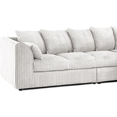 DYLAN 5 Seater Jumbo Cord Scatter Back Right Hand Facing Corner Sofa Mink