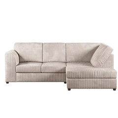 Hannah Jumbo Cord Full Back 4 Seater Right Hand Facing Corner Sofa Mink