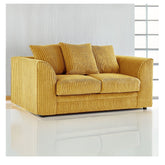 Hannah Jumbo Cord Scatter Back 2 Seater Sofa Mustard
